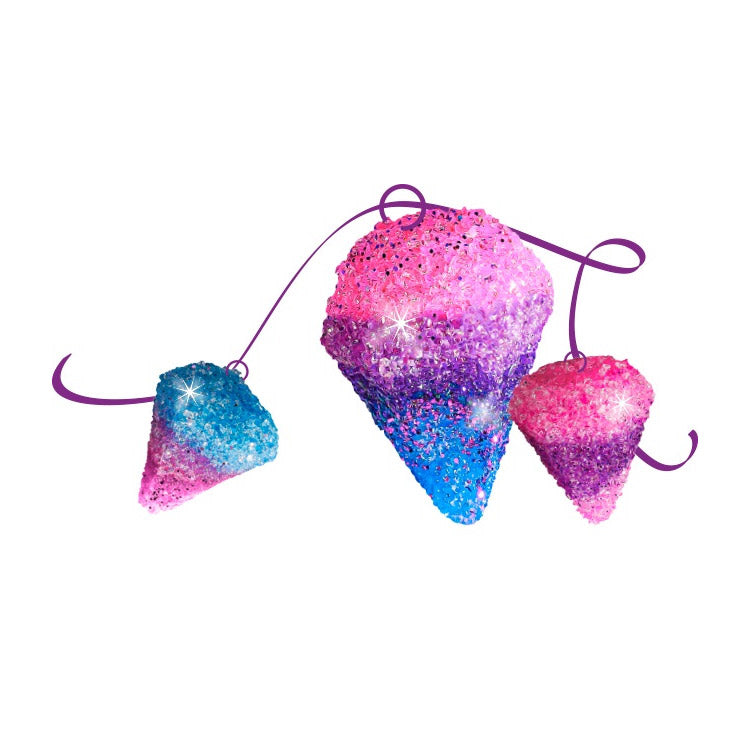 Kosmos glitter diamonds – experimenteerset – giet en versier je eigen diamanten – met glinsterpoeder en sieradendoosje – glitter diamanten