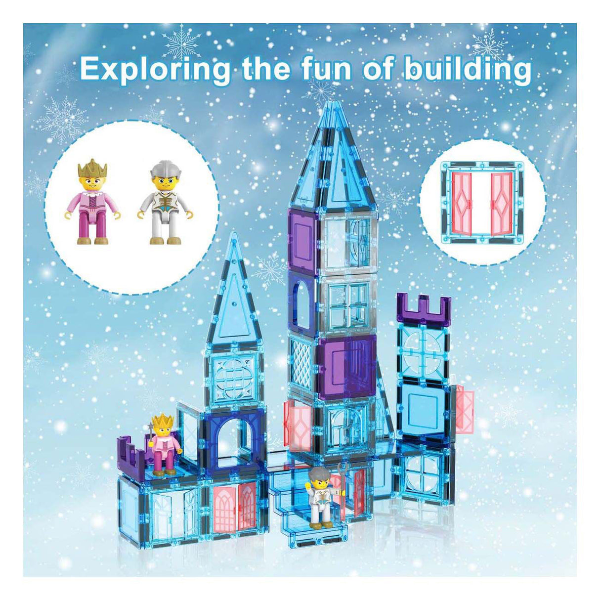 Selecta picassotiles winter theme - magnetische bouwtegels, 72dlg.