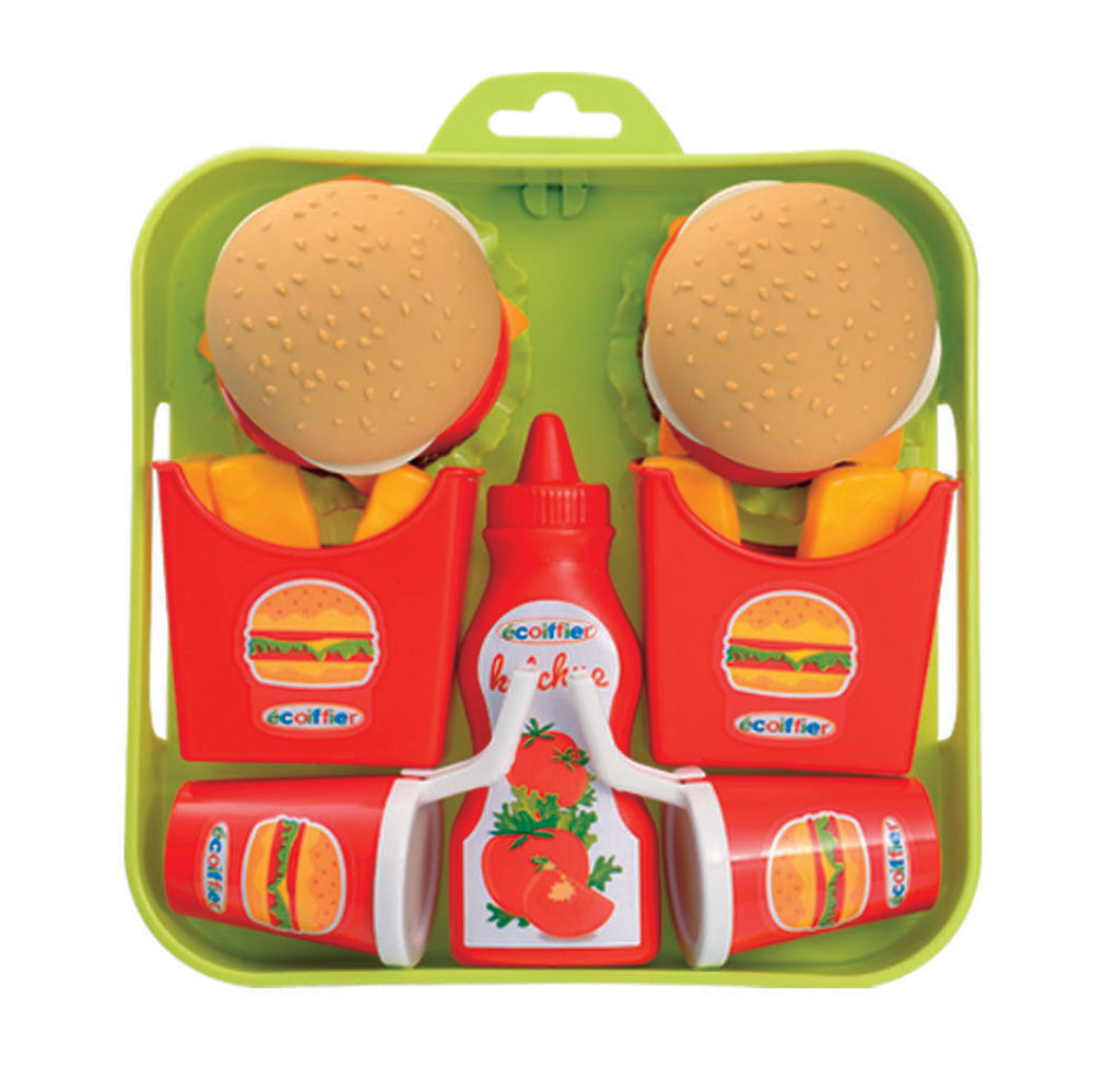 Ecoiffier 100% chef hamburgerset op dienblad