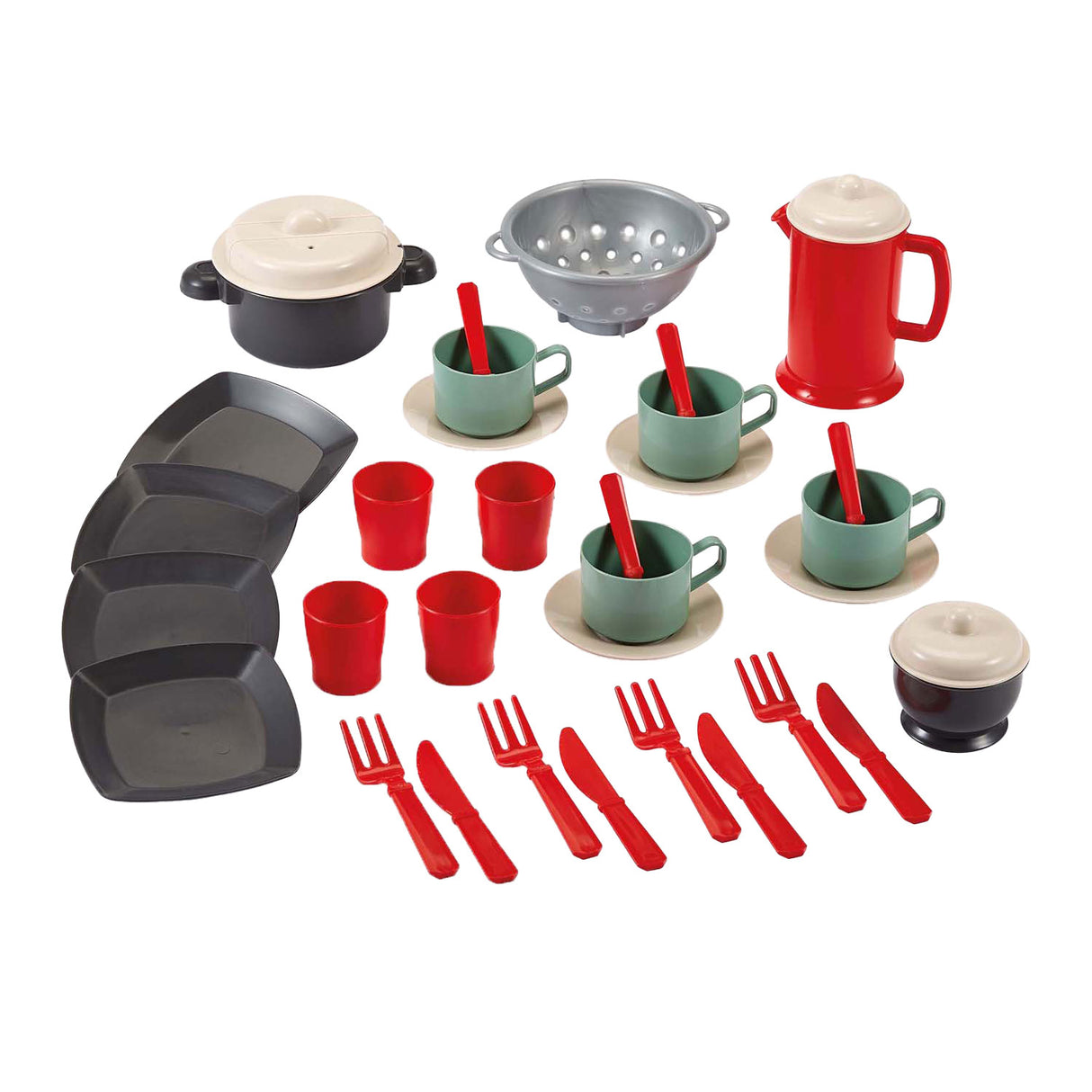 Ecoiffier 100% chef servies set in tas