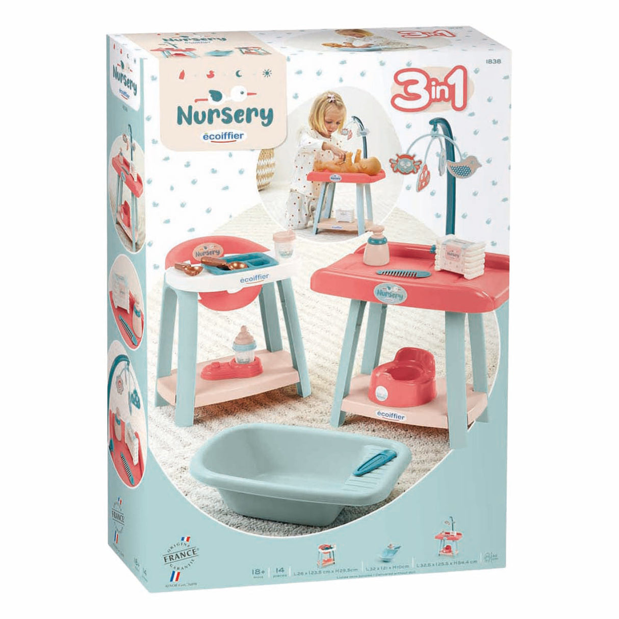 Ecoiffier nursery babykamerset 3-in-1