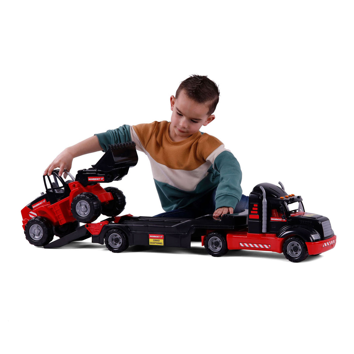 Cavallino mammoet torpedo vrachtwagen met bulldozer, schaal 1:16