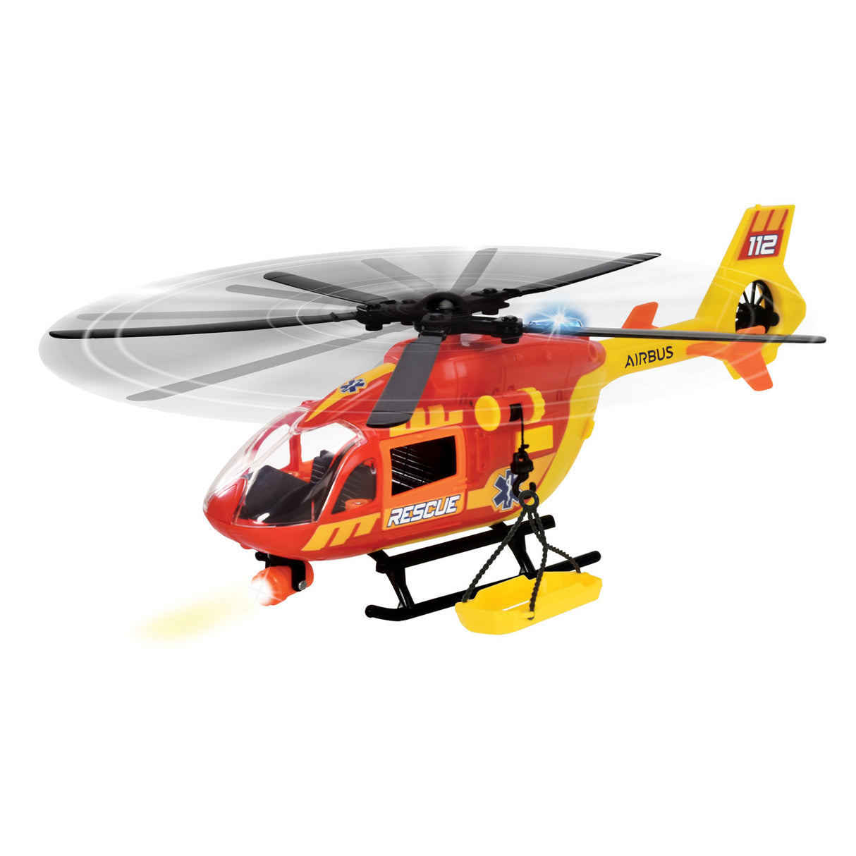 Dickie toys - ambulance helicopter - ziekenhuis helicopter - licht en geluid - draaiende propeller - vanaf 3 jaar