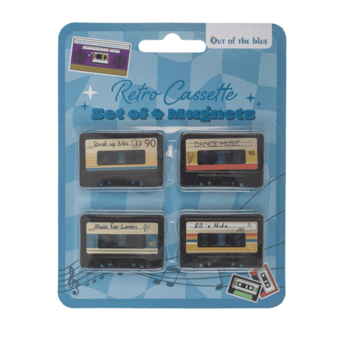 Ootb koelkastmagneten cassette set van 4st.
