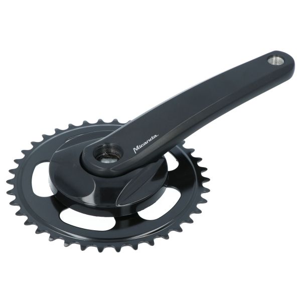 Miranda delta crankstel 38t +disc 9.5cm zwart