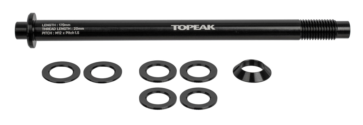 Topeak z__i___rak series thru-axle - pitch 1.5mm thread - shimano e-thru