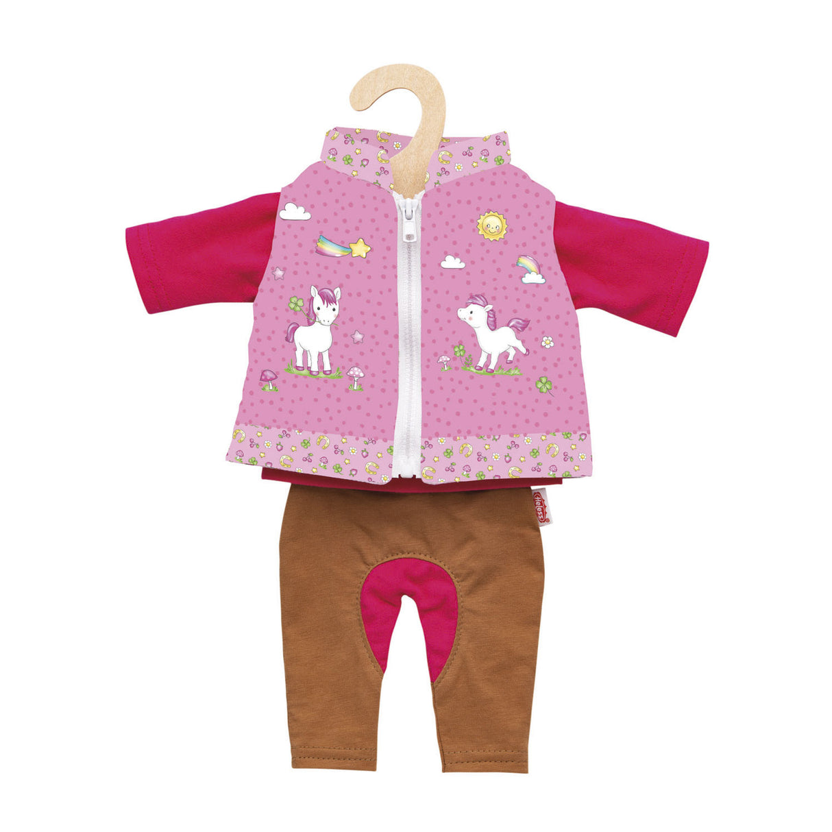Heless poppenoutfit paardrijden - eenhoorn, 28-35 cm