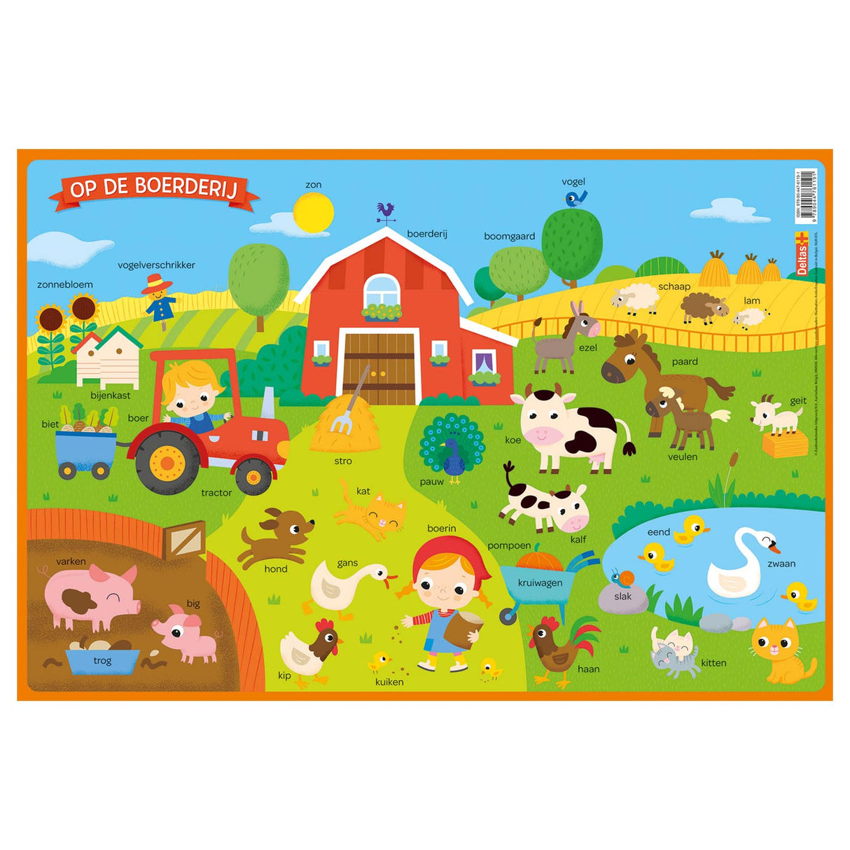 Deltas educatieve onderleggers preschool - op de boerderij