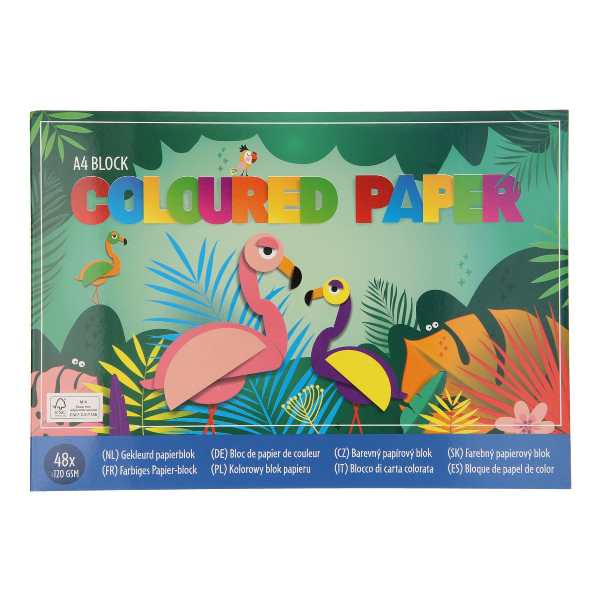 Wins holland gekleurd knutselpapier a4, 48 vel