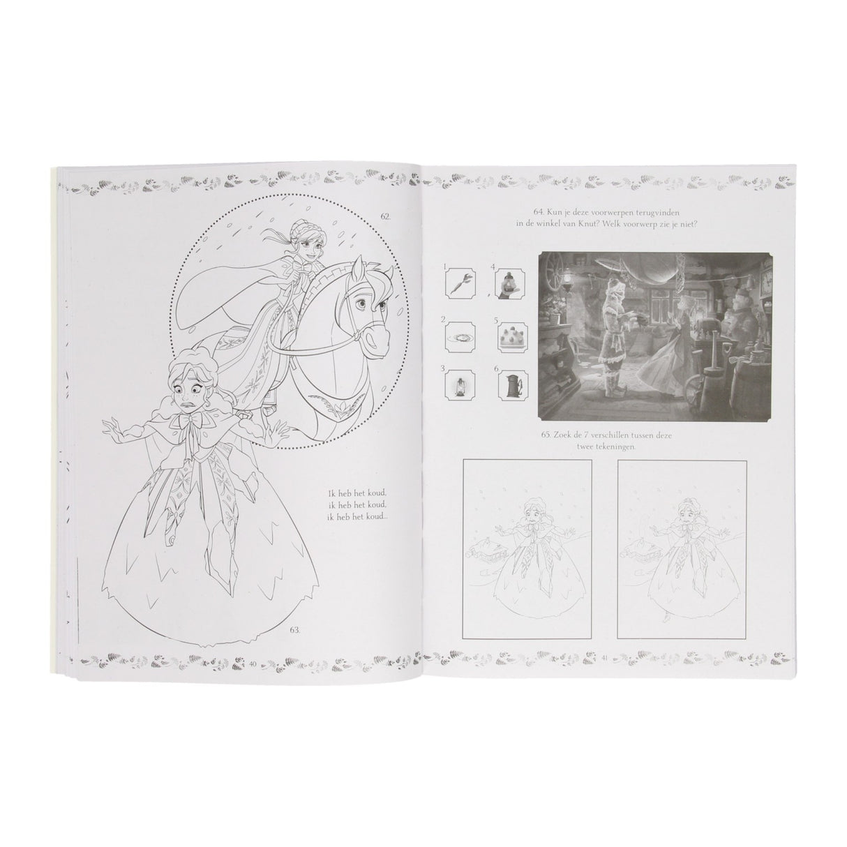 Disney frozen kleur en spelletjesboek - 365 activiteiten - voor vakantie - a4 formaat