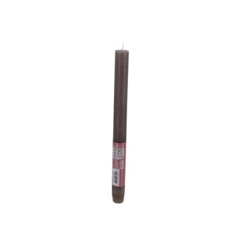 Rustiek tafelkaars rustic taupe | 9 stuks