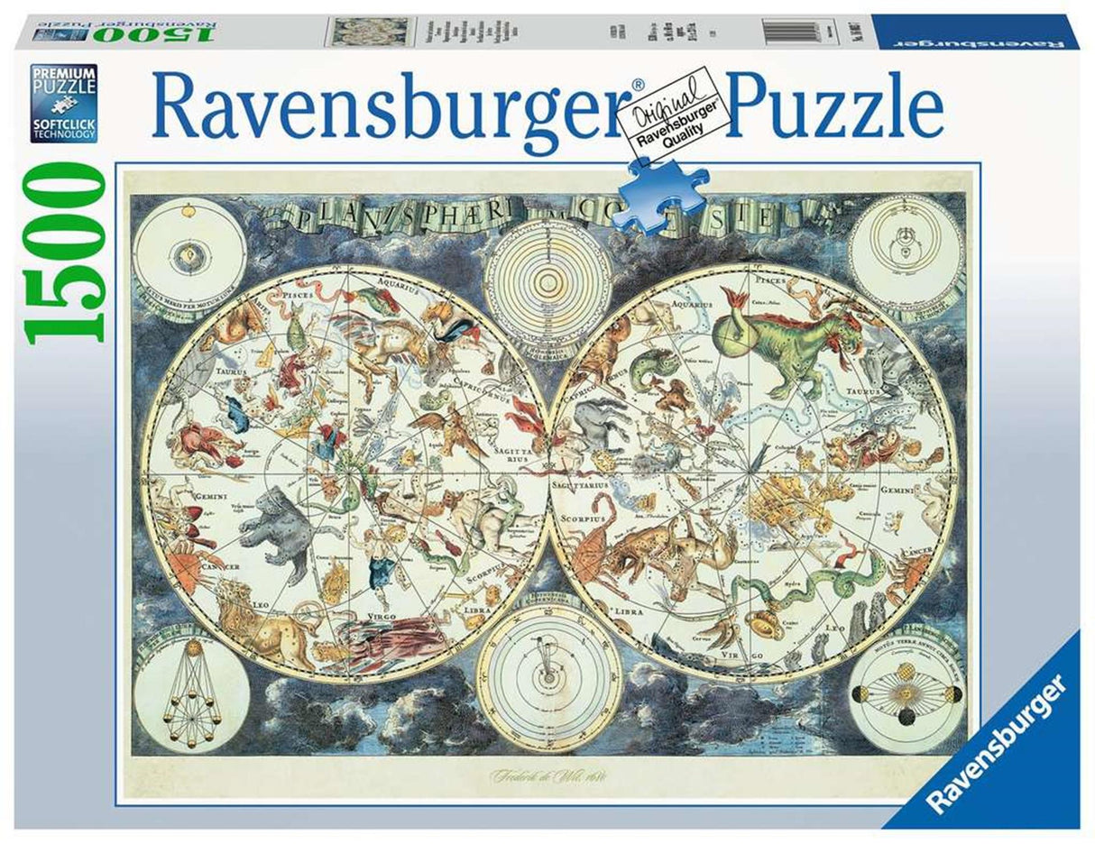 Ravensburger puzzel wereldkaart dieren