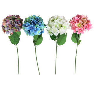 Kunst bloem hortensia 54 cm 4 assorti | 4 stuks