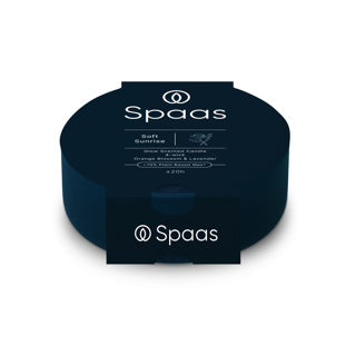 Spaas glow geurkaars 4-wiek 20u - lavender and orange blossem | 2 stuks