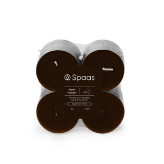 Spaas maxi geurtheelichten blokverpakking x8 10u - warm wonder | 4 stuks