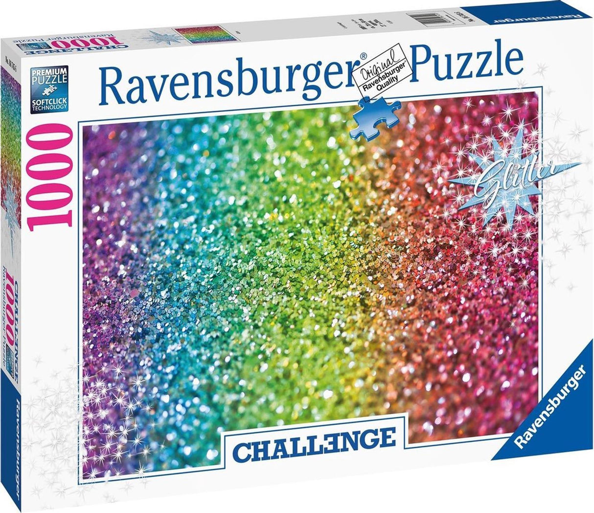 Ravensburger puzzel glitter - legpuzzel - 1000 stukjes challenge