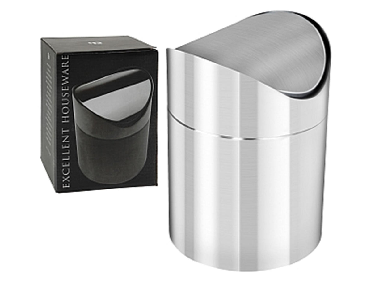 Excellent houseware tafelafvalbakje rvs met swingdeksel
