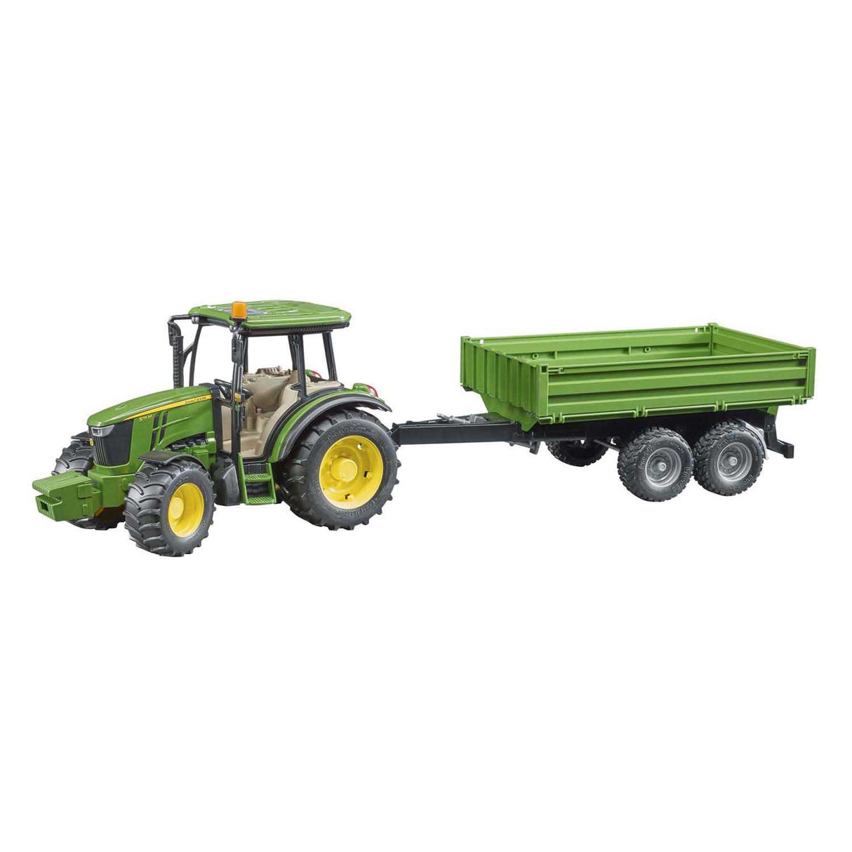 Bruder john deere tractor 5115 m met aanhanger 1:16