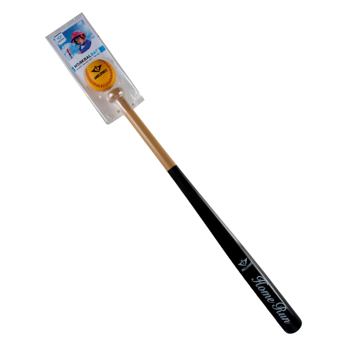 Honkbalbat met bal