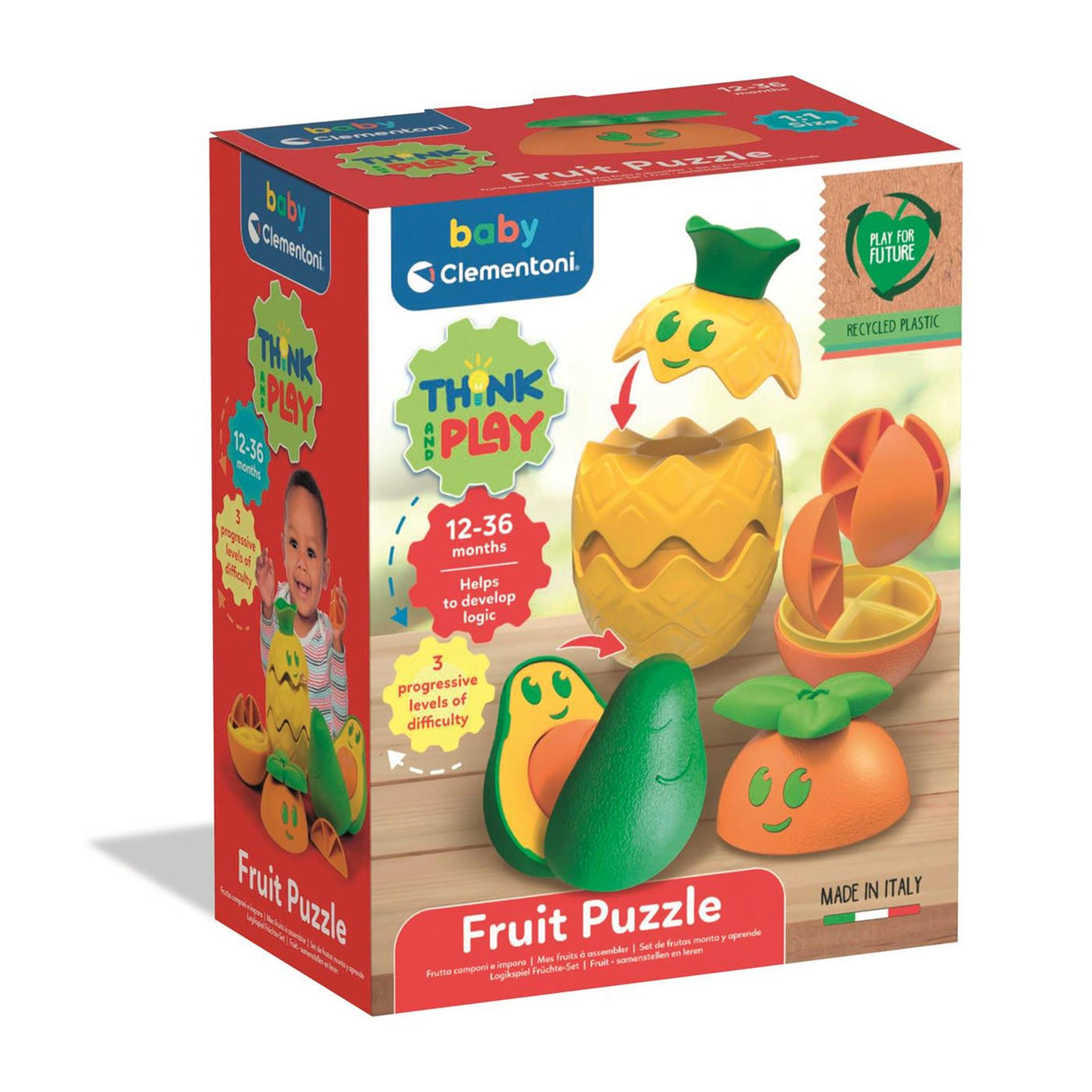 Clementoni baby - fruit puzzel set - vanaf 12 maanden