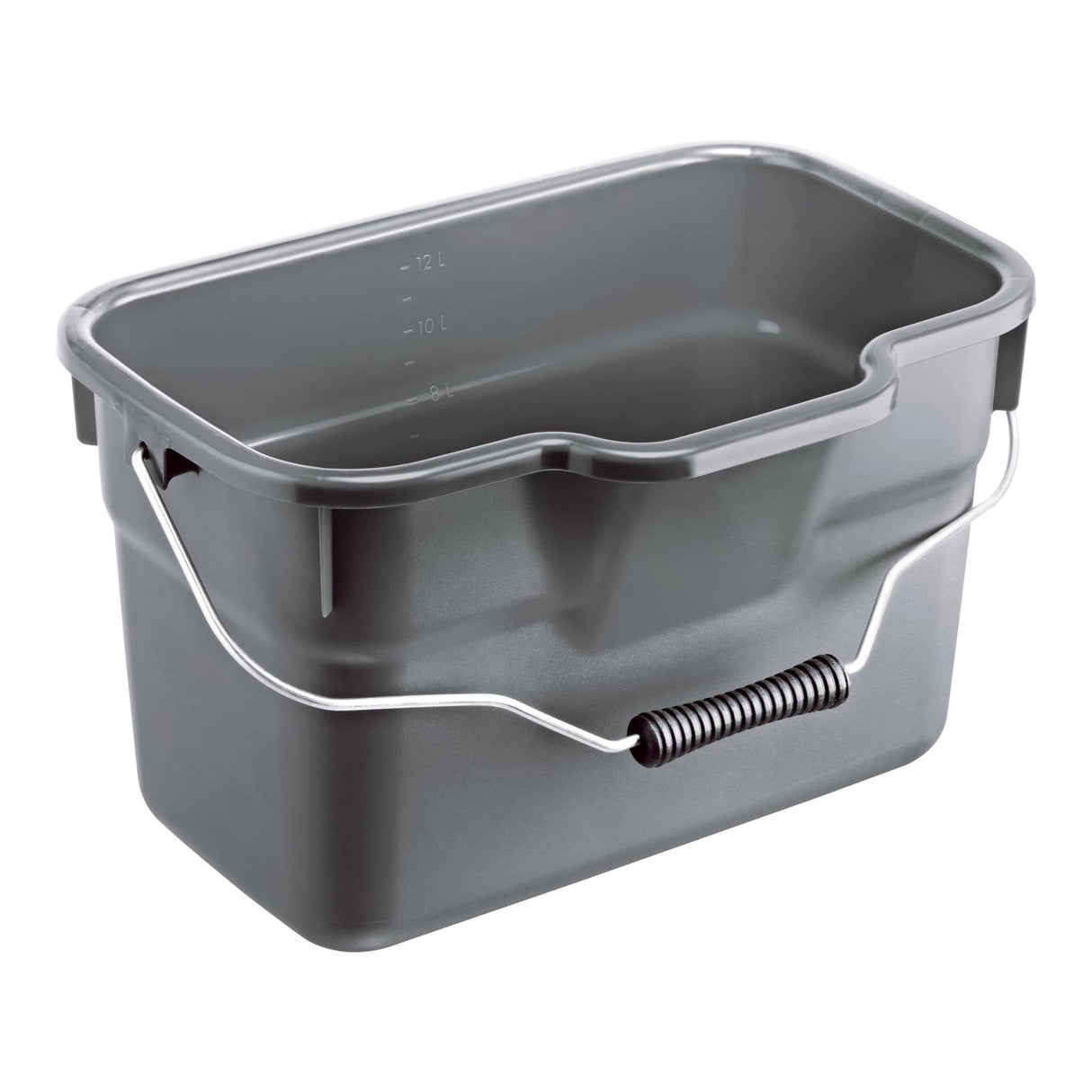 Rotho emmer rechthoekig 12l basic antraciet
