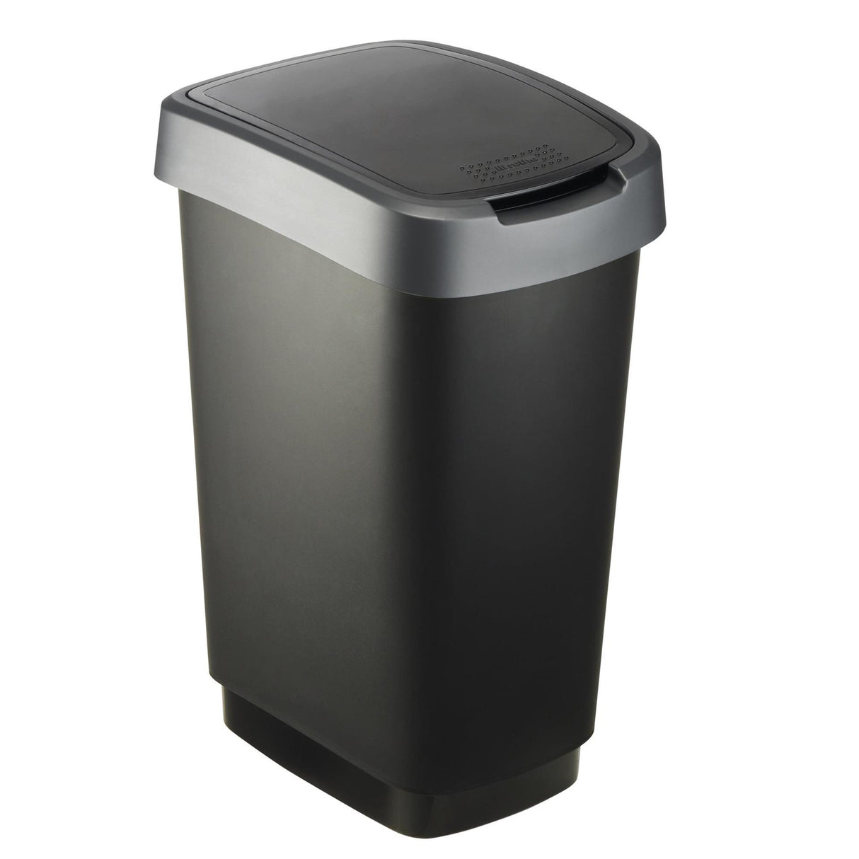 Rotho twist afvalbak 25l dark silver 333x252x476mm