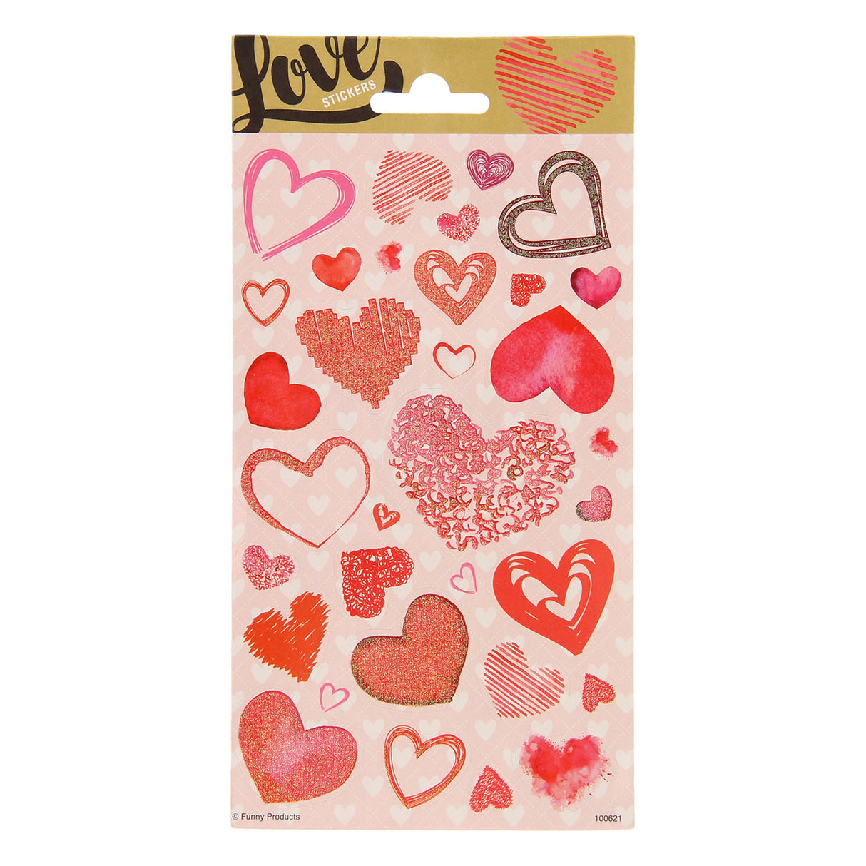 Totum stickervel twinkle - hartjes