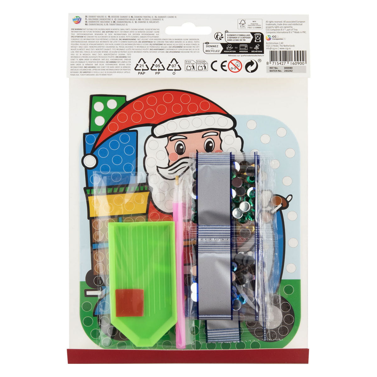 Creative craft group diamond painting kerstmis xl steentjes - a5