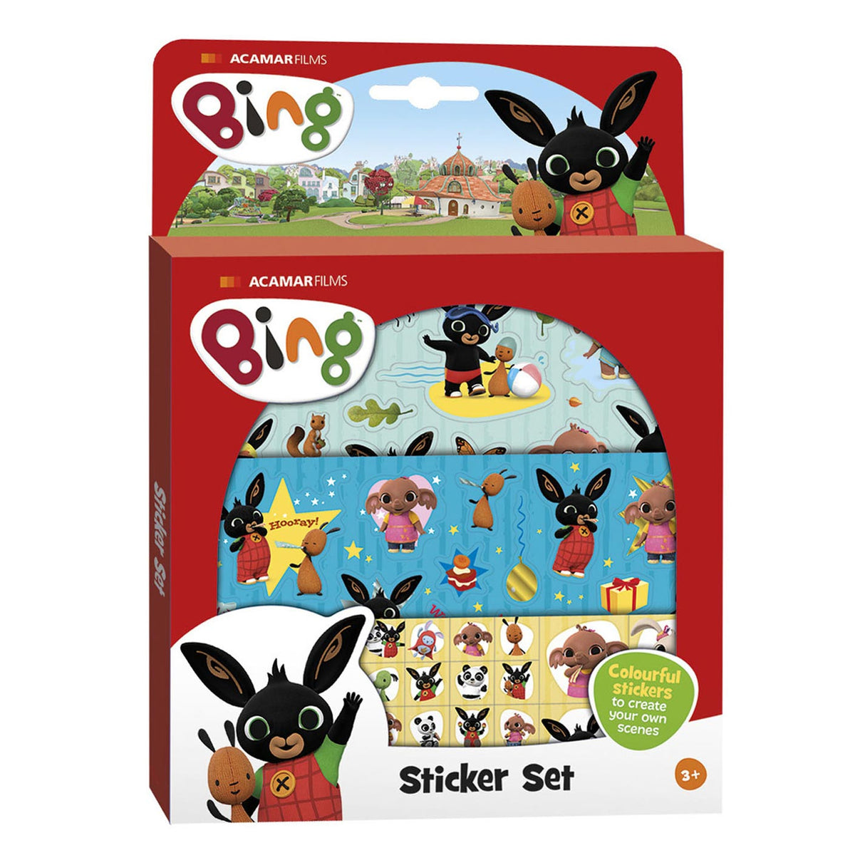 Bambolino bing stickers, 3 stickervellen met speelachtergrond, creatief speelgoed - vanaf 3 jaar - toys