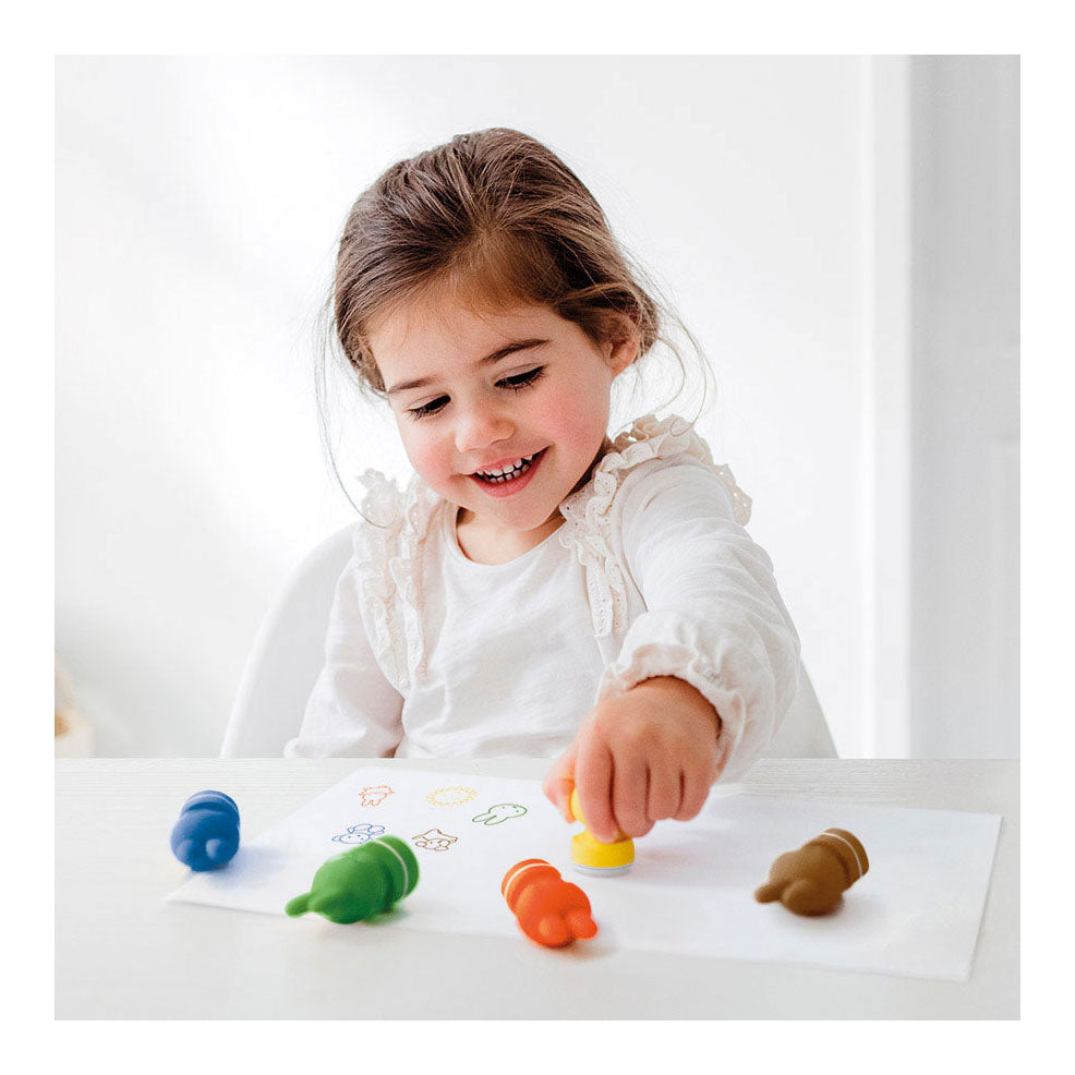 Totum nijntje stempels, 5 stuks zelf inktend, stempelen, stempelset - creatief peuter kleuter speelgoed - vanaf 3 jaar - bambolino toys knutselen junior