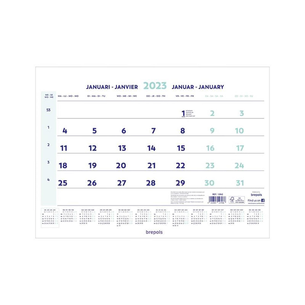 Brepols maandkalender 2026