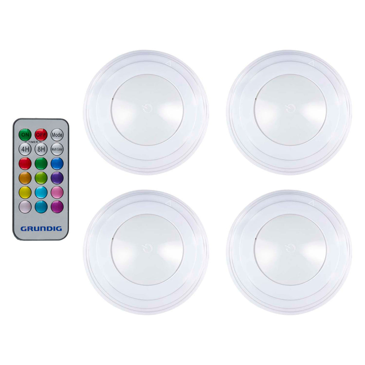 Kleurveranderende draadloze ledlamp, set van 4