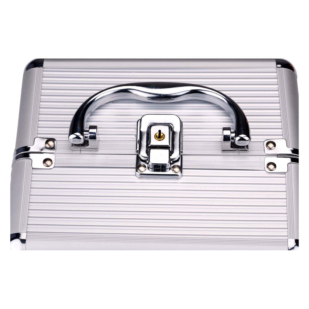 Metalen make-up koffer - beautycase - 18x15cm