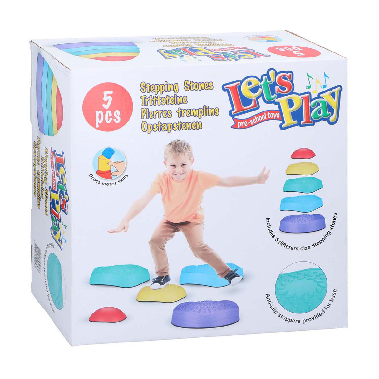 Eddy toys stapstenen relief met anti-slip.