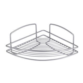 Metaltex - onda badkamerrek hoekplank – 22x22x11 cm – zilver – metaal polytherm coating – 5 jaar garantie