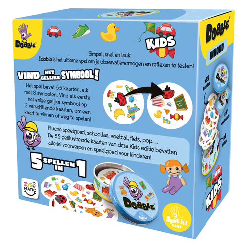 Asmodee zygomatic dobble kids kaartspel - snel spel met dieren voor kinderen