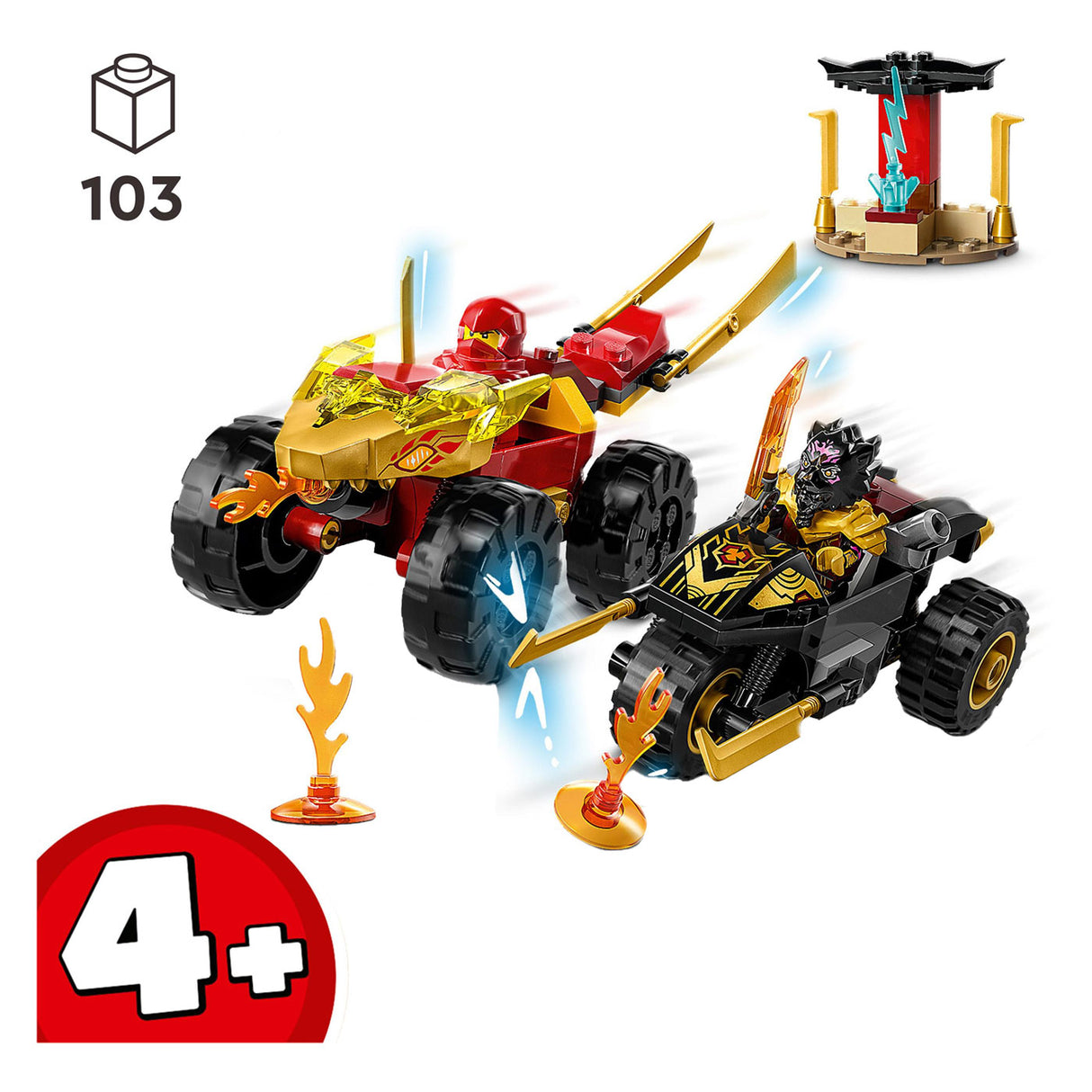 Lego LEGO Ninjago 71789 Kai en Ras' Duel Tussen Auto en Motor