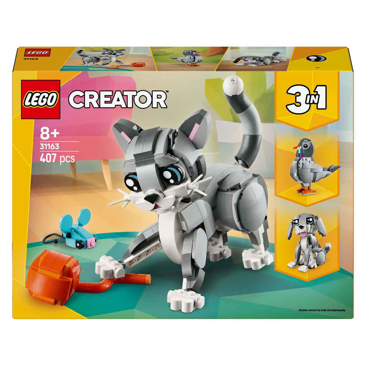 Lego creator 3in1 speelse kat dieren - 31163