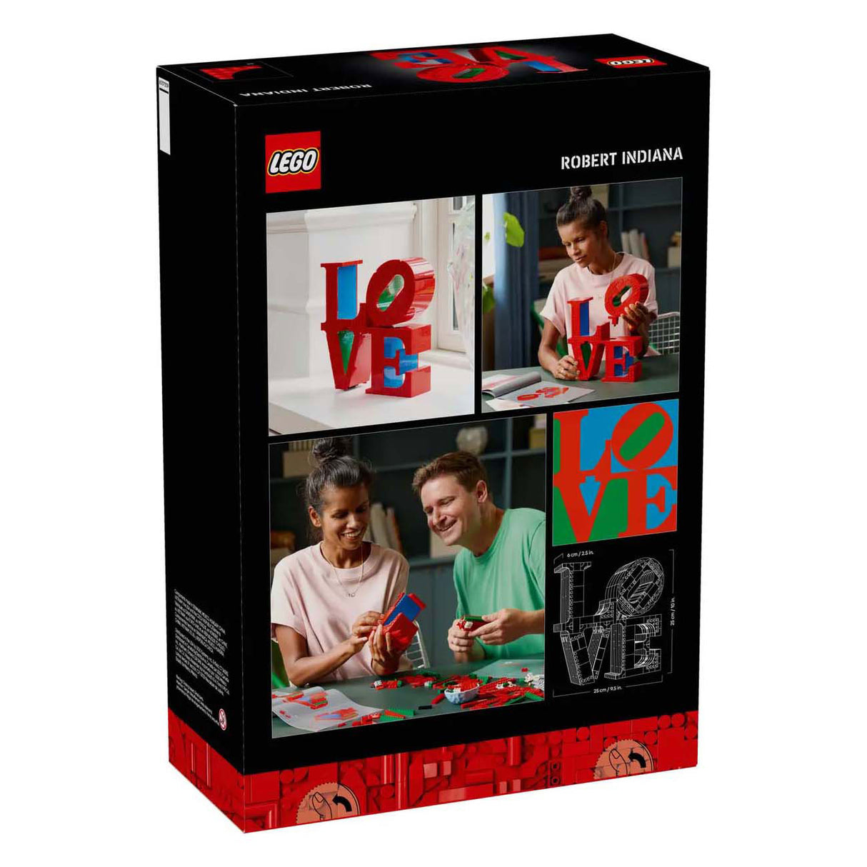 Lego art love woonaccessoire decoratie bouwpakket voor volwassenen, valentijnscadeau - 31214