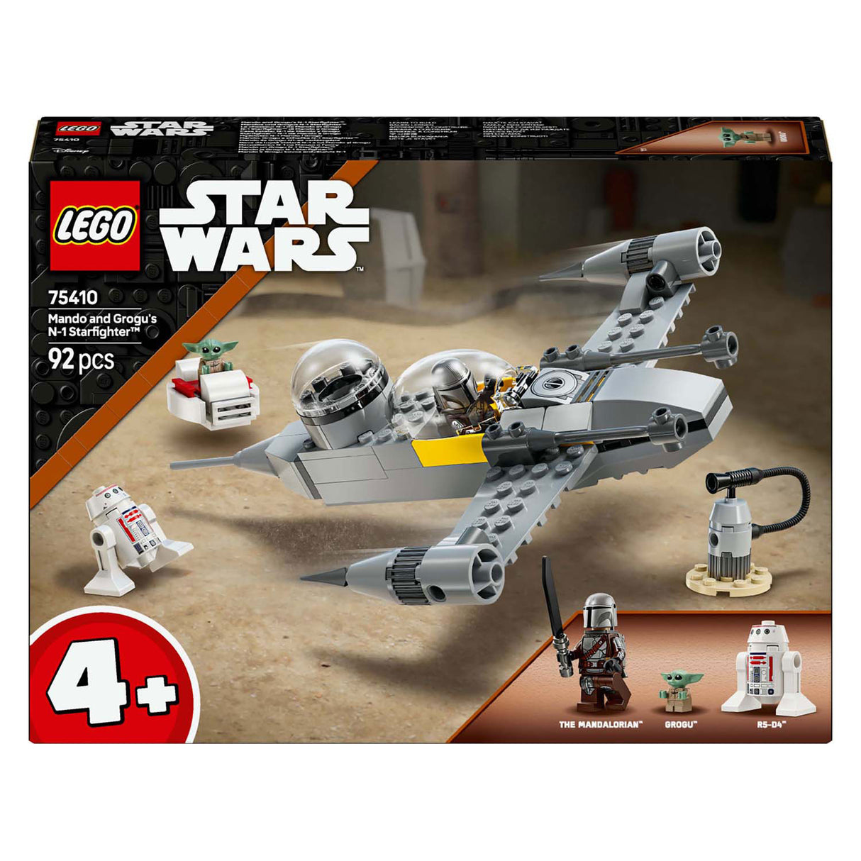Lego star wars™ mando en grogu’s n-1 starfighter™ - 75410