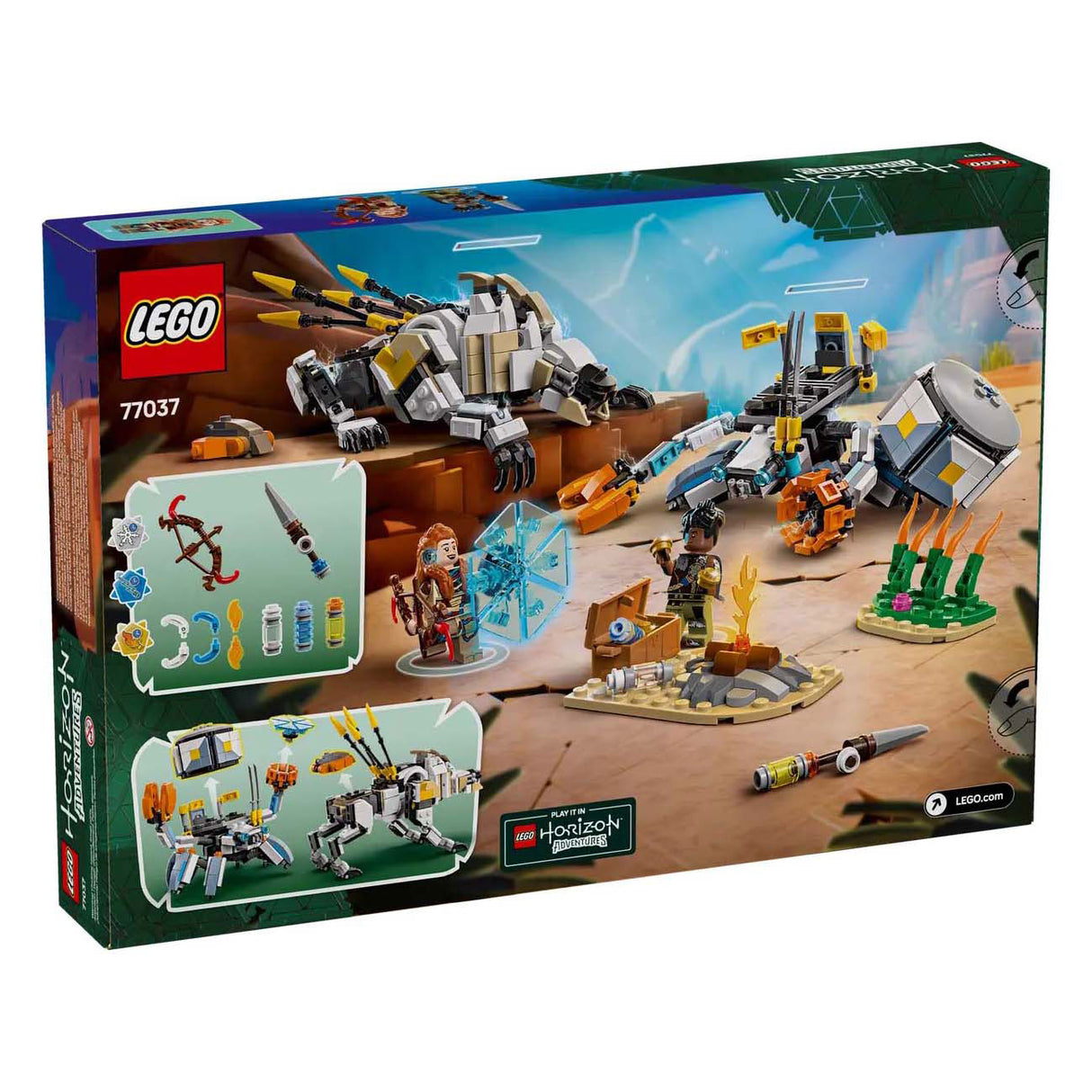 Lego ® horizon adventures™ aloy en varl vs. shell-walker en sawtooth - 77037
