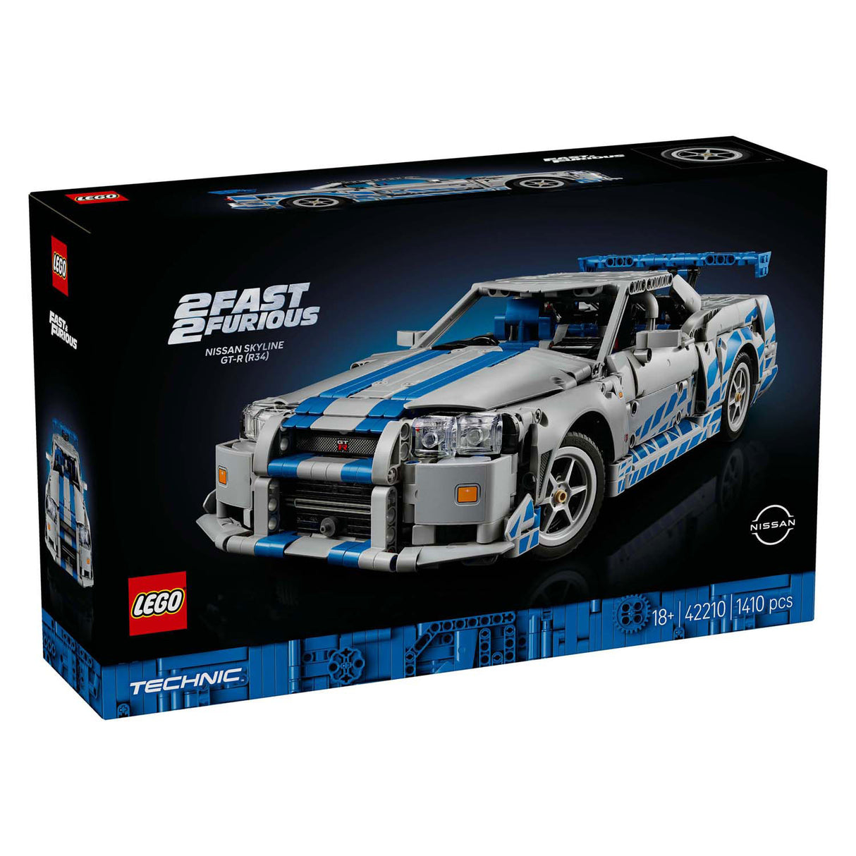 Lego ® technic 2 fast 2 furious nissan skyline gt-r (r34) auto - 42210