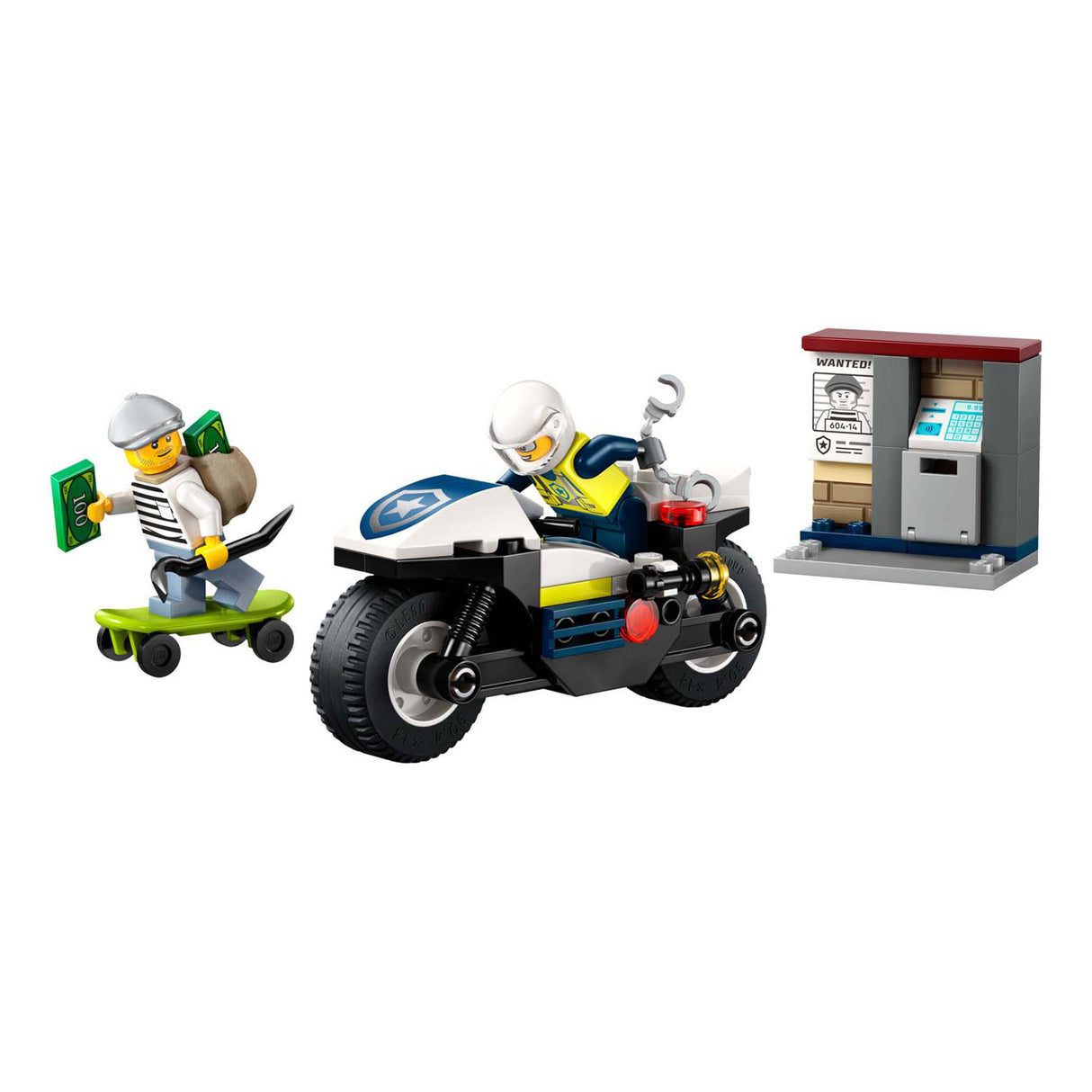 Lego ® city achtervolging op politiemotor - 60455