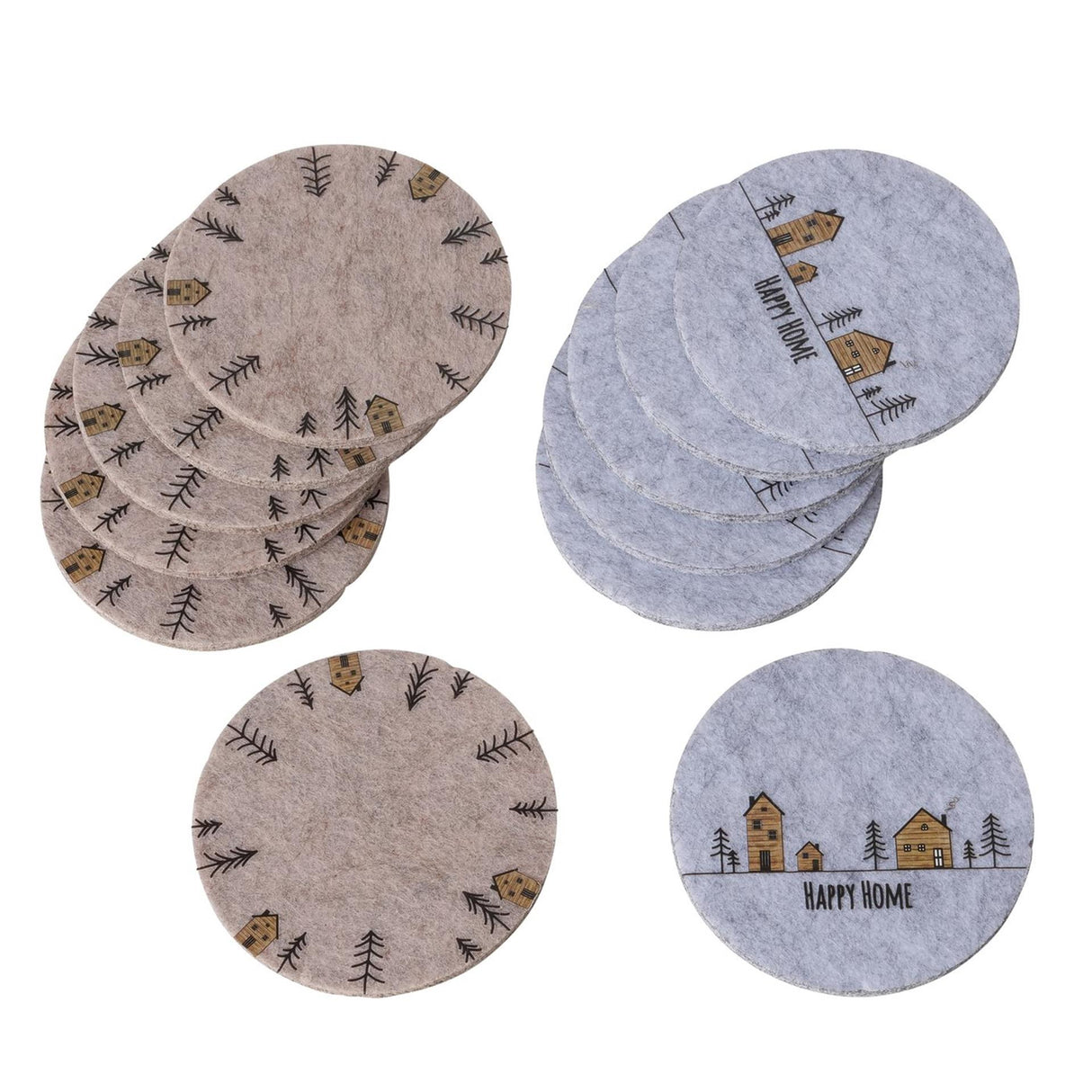 Boltze home onderzetterset homewood vilt 6 stuks