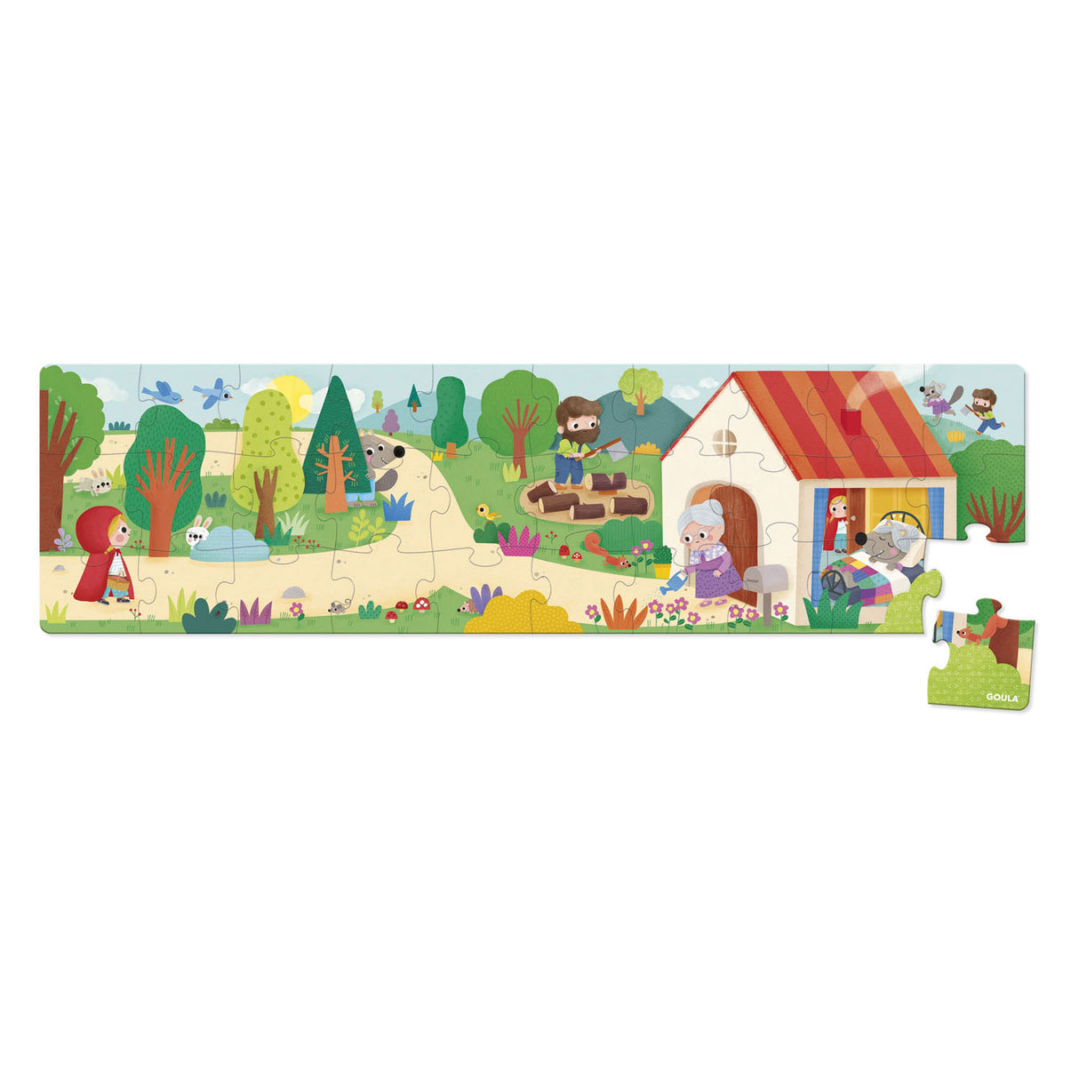 Diset jumbo goula legpuzzel xxl roodkapje, 30st.