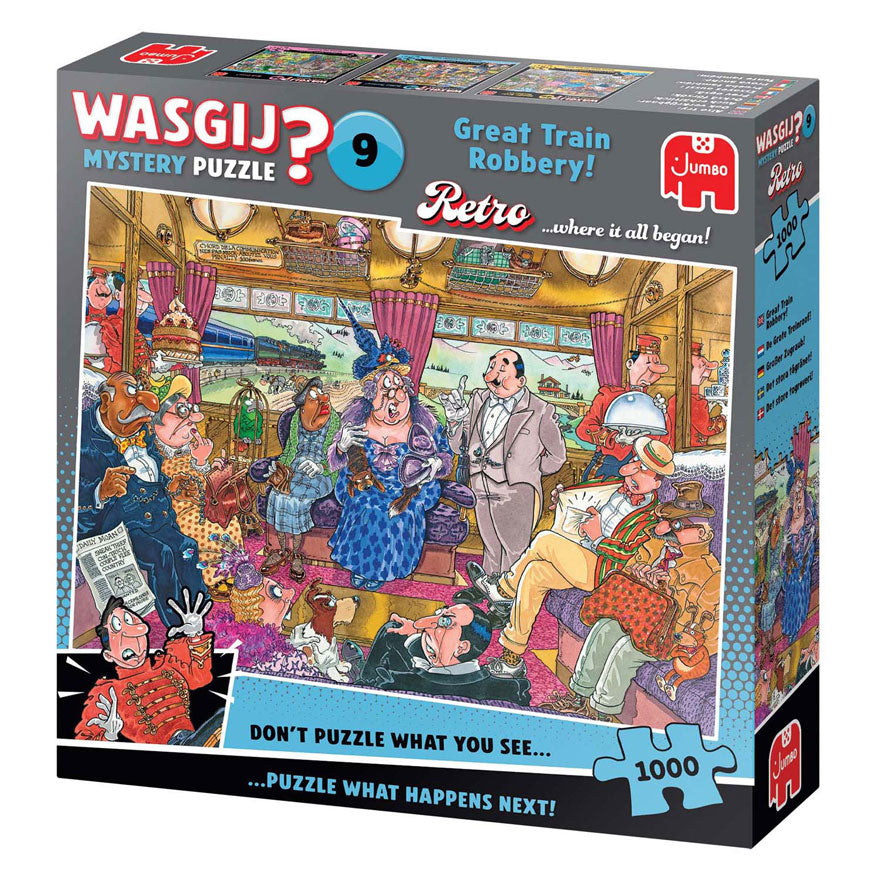 Wasgij retro mystery 9 legpuzzel - de grotere treinroof, 1000st.