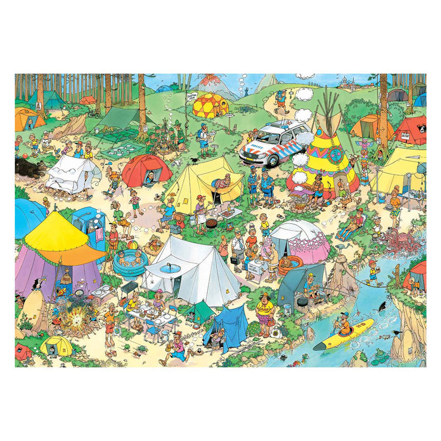 Jumbo jan van haasteren legpuzzel - kamperen in het bos, 1000st.