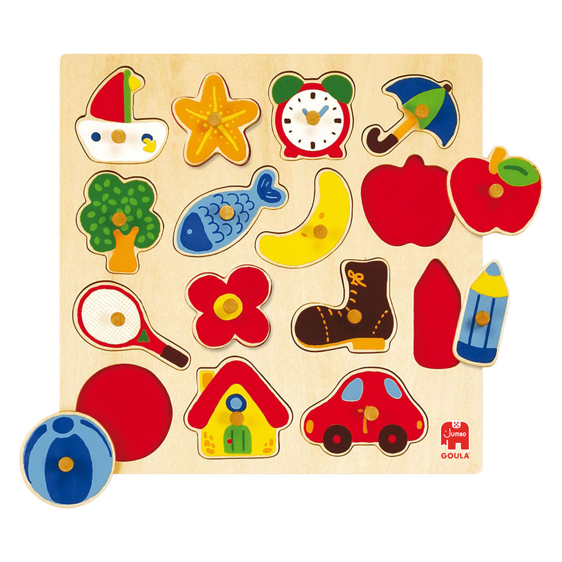 Jumbo goula noppenpuzzel silhouet - 15st.