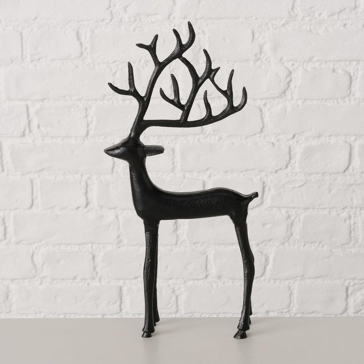 Boltze home figuur hert zwart 18x3x38cm