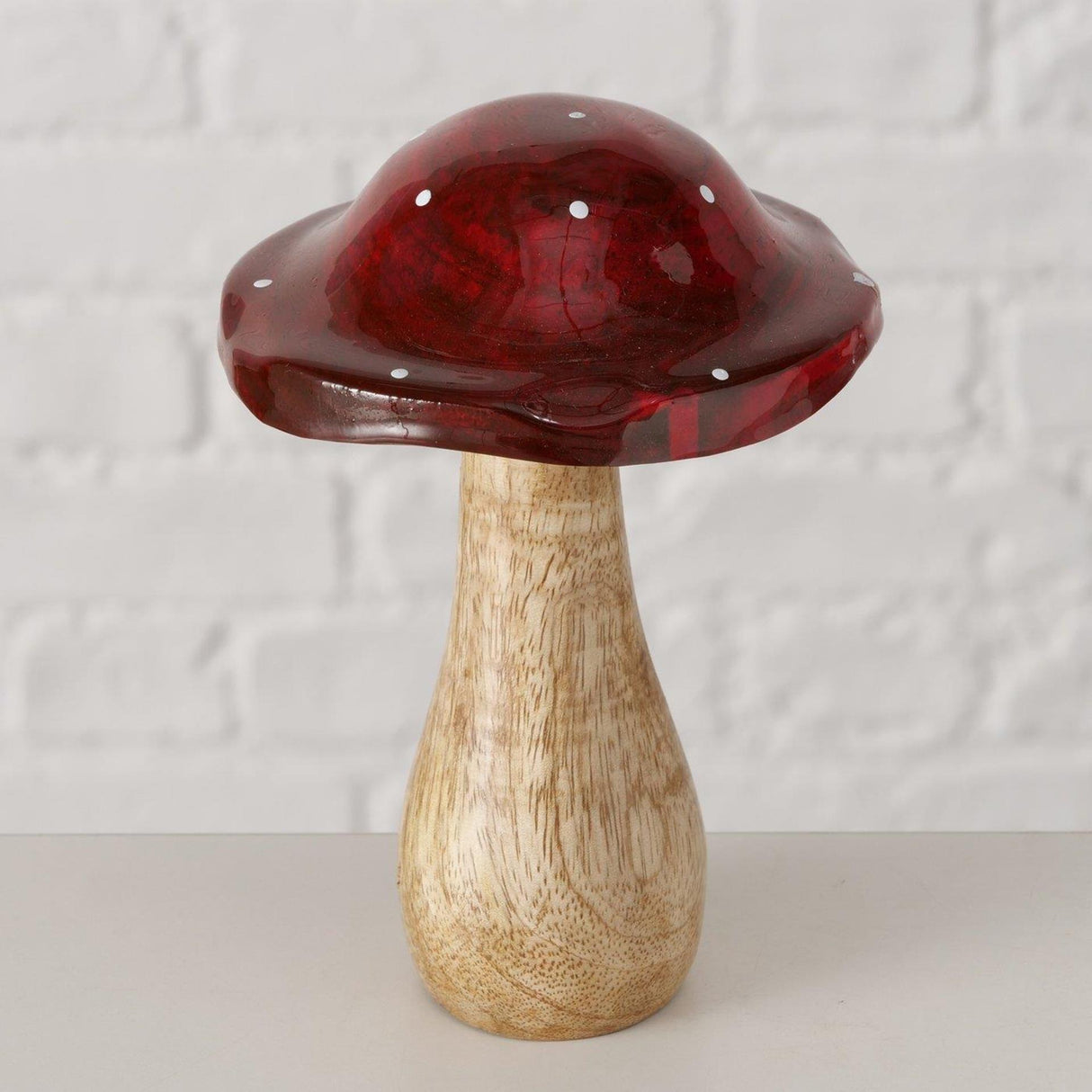 Boltze home paddenstoel pilo mangohout 10x10x14,5cm